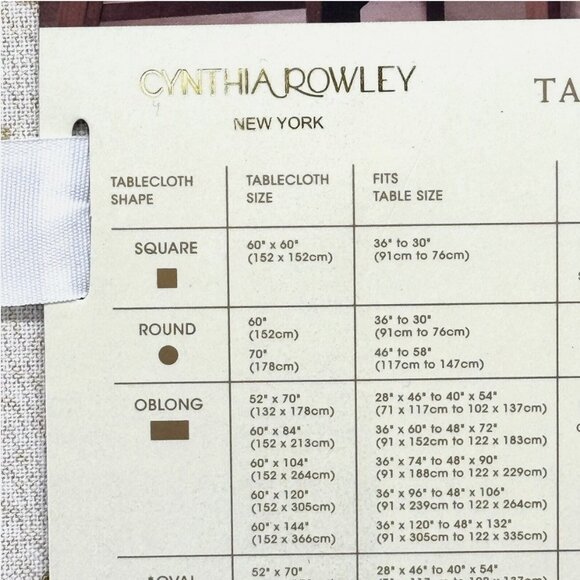 Cynthia Rowley Ornate Gold Snowflake Tablecloth 60x120 Sparkle Christmas Holiday - Picture 11 of 13